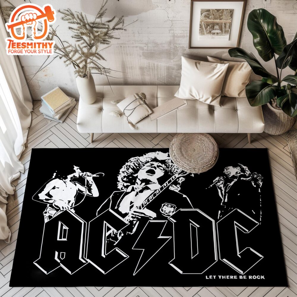 ACDC Rug Retro Rock Band Carpet, Ideal Gift for Music Fans