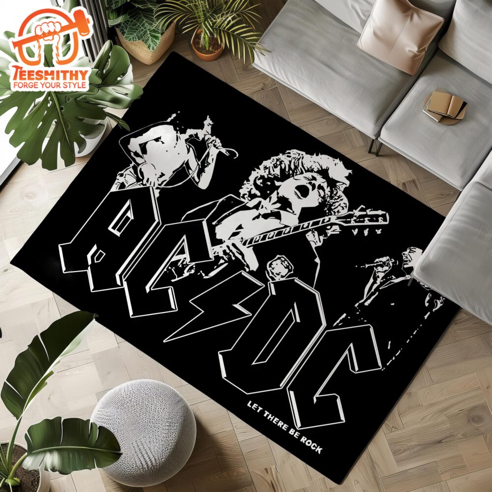 ACDC Rug Retro Rock Band Carpet, Ideal Gift for Music Fans