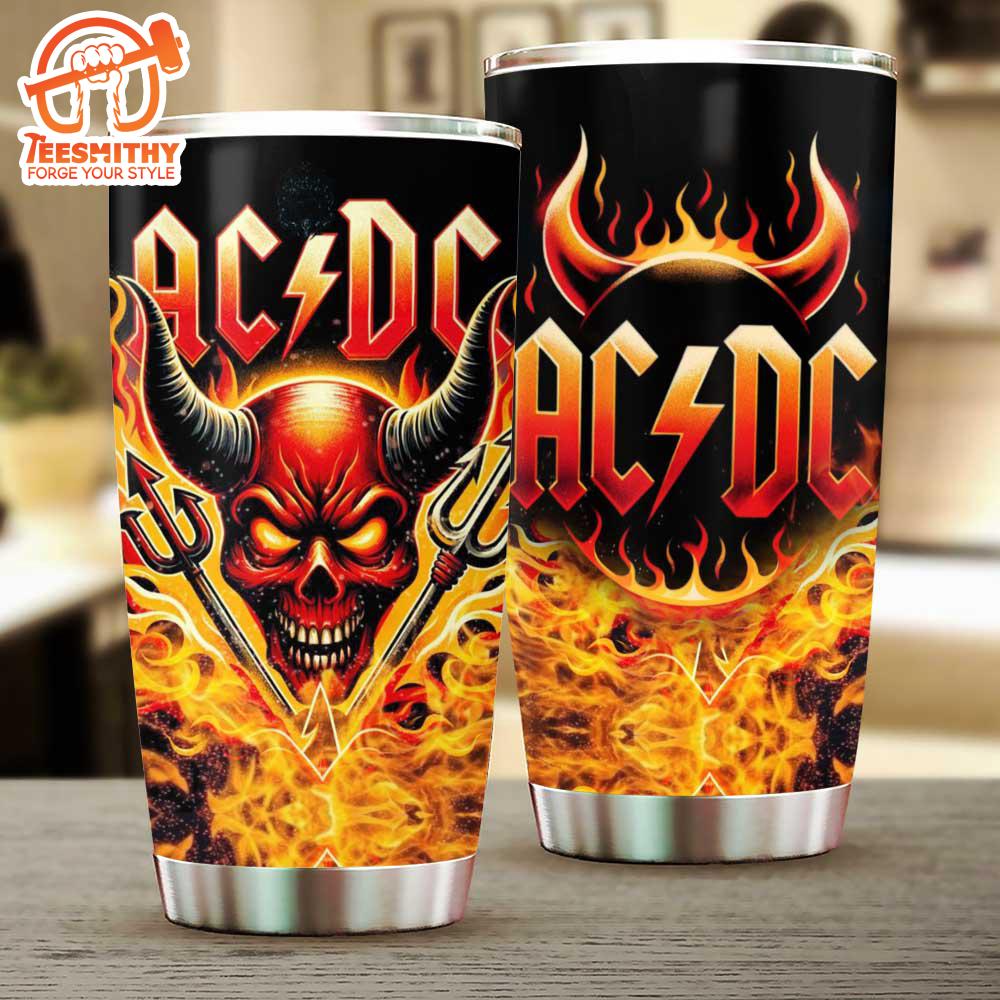 ACDC Satan Skull Logo Tumbler Cup