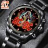 ACDC SKULL GUITAR Black Stainless Steel Watch