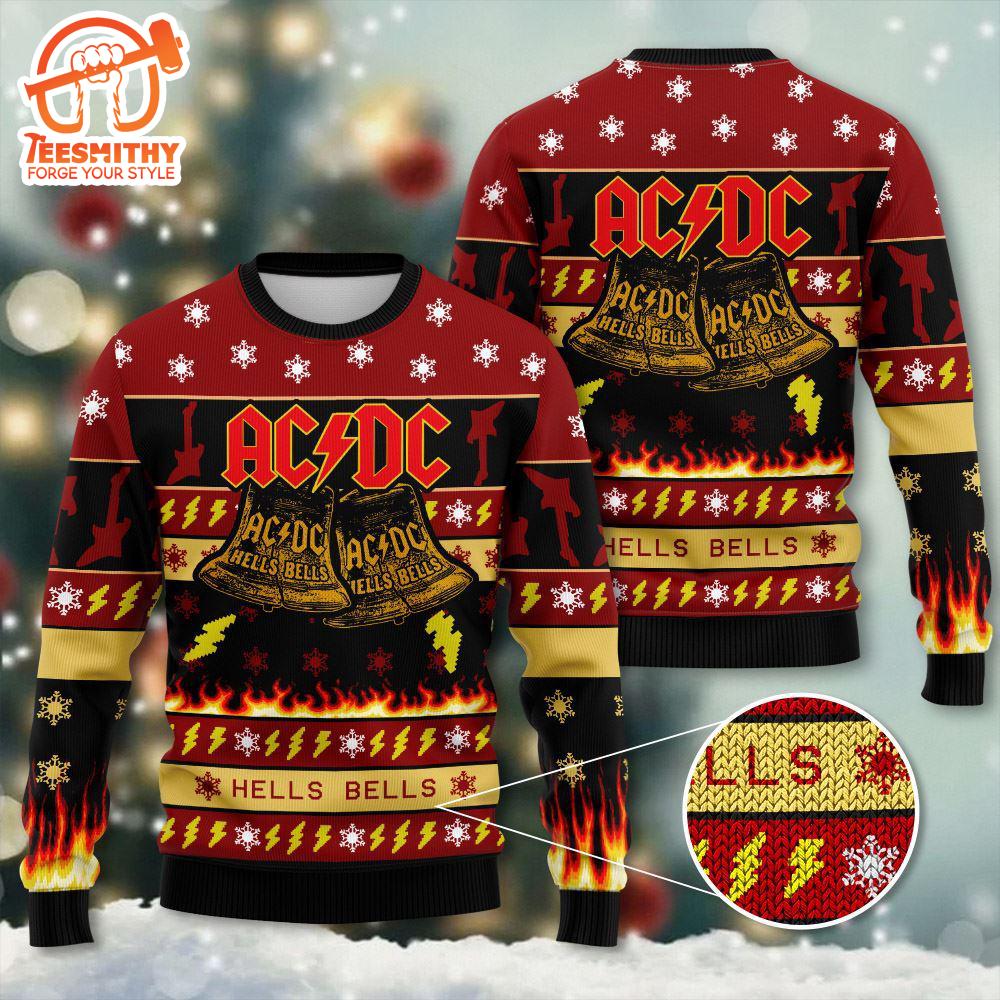 AC/DC  Snow Merry Christmas Ugly Sweater