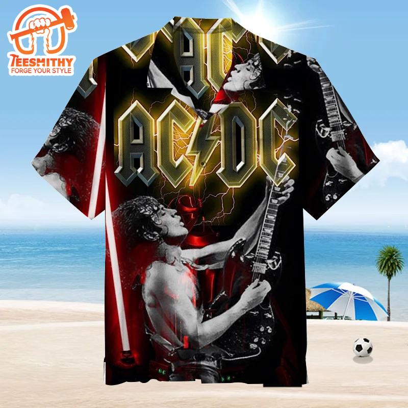 ACDC Thunderstruck Hard Rock Hawaiian Shirt