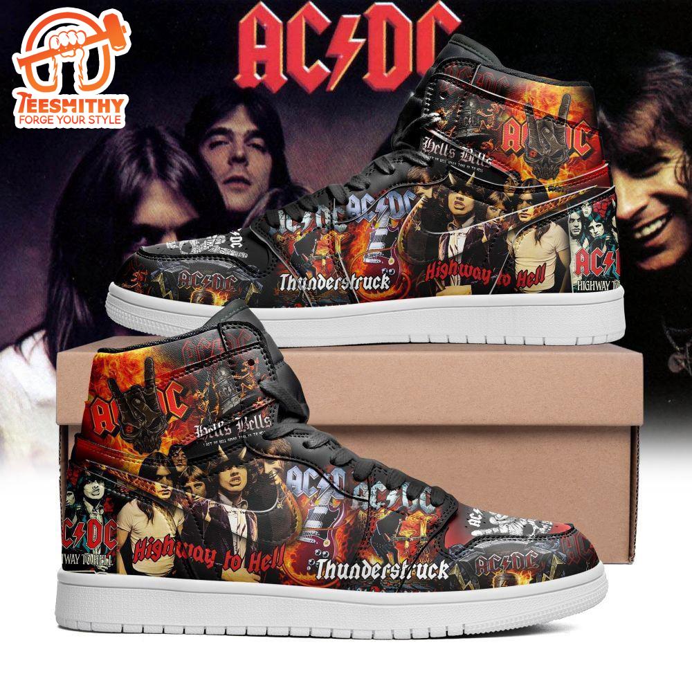 ACDC Thunderstruck Highway To Hell Custom Air Jordan 1 Sneakers