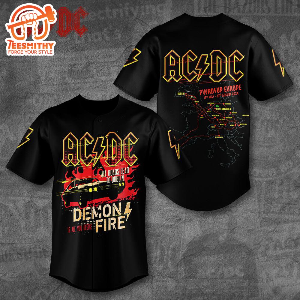 ACDC Tour 2024 Baseball Jersey Gift For Fan