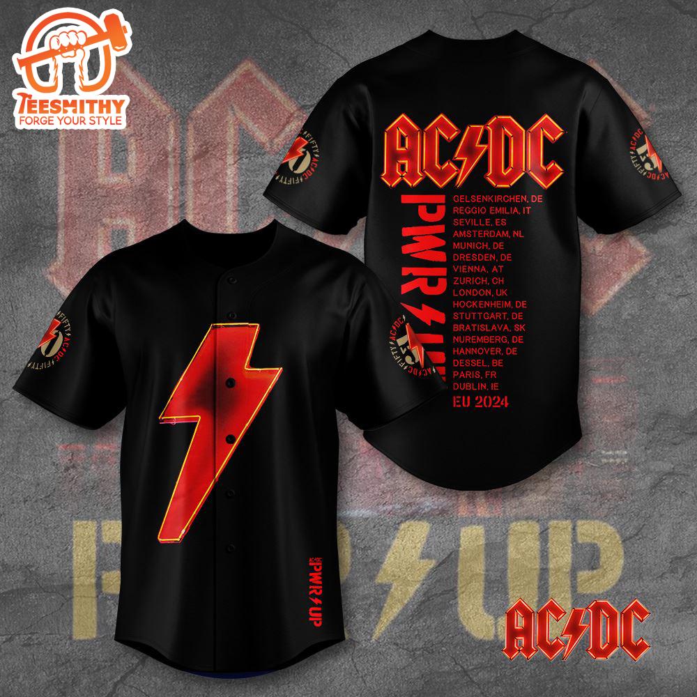 ACDC Tour Music 2024 Baseball Jersey