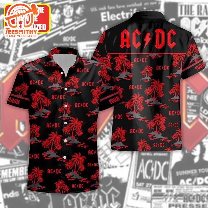 ACDC Tropical Night Palms Hawaiian Shirt