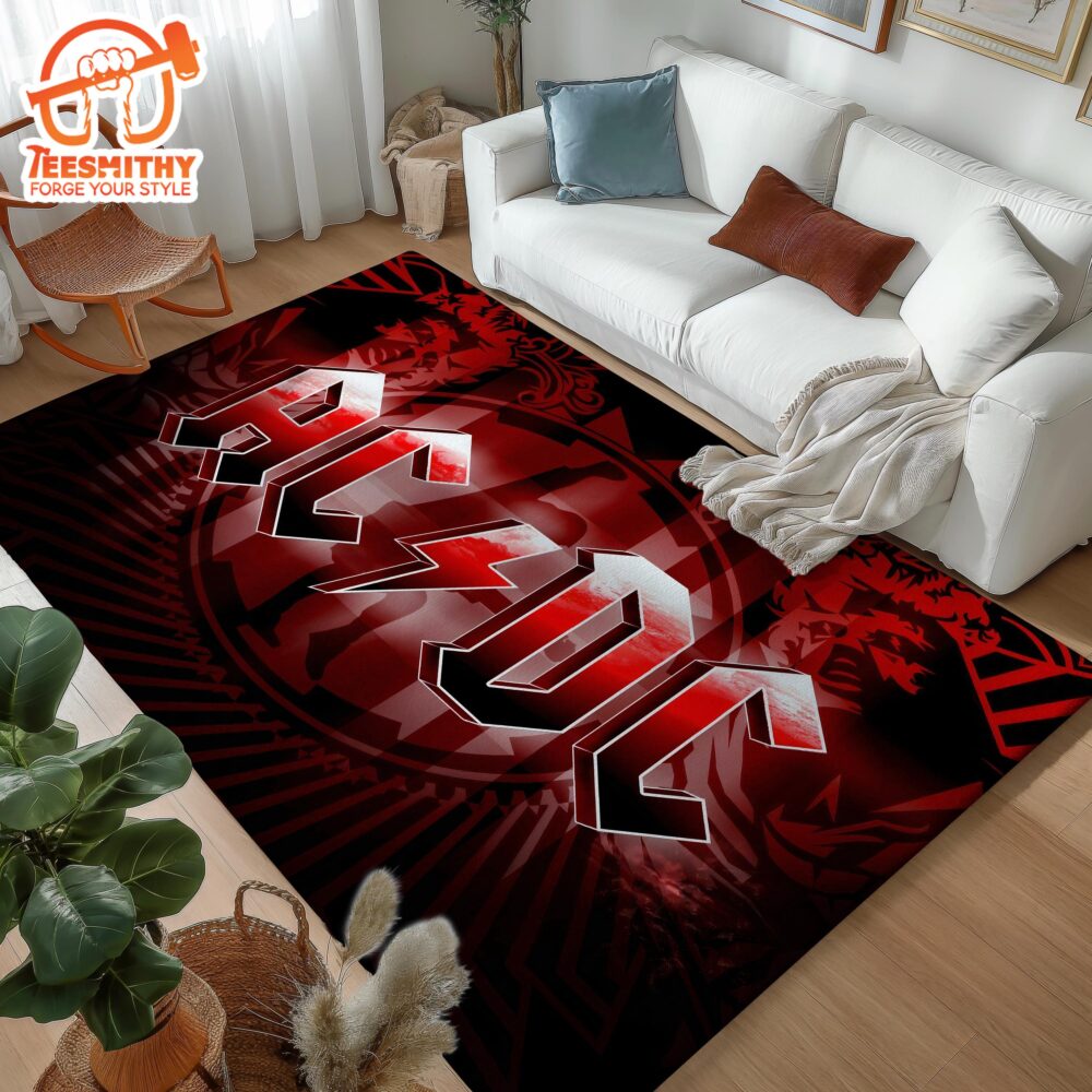 ACDC Ultimate Fan Edition Rug Iconic Retro Music Carpet, Perfect for Rock Enthusiasts