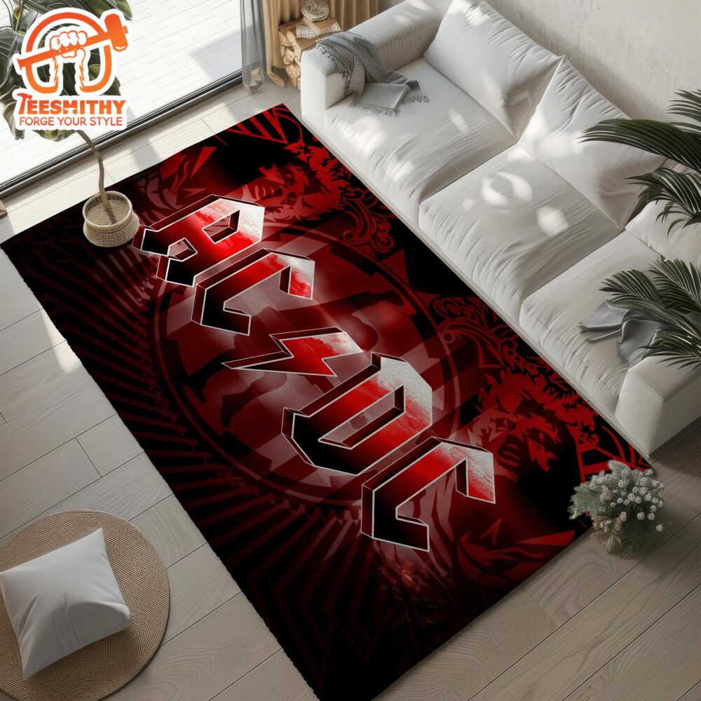 ACDC Ultimate Fan Edition Rug Iconic Retro Music Carpet, Perfect for Rock Enthusiasts