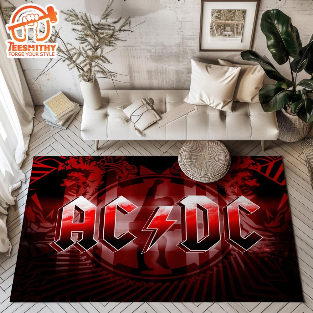 ACDC Ultimate Fan Edition Rug Iconic Retro Music Carpet, Perfect for Rock Enthusiasts