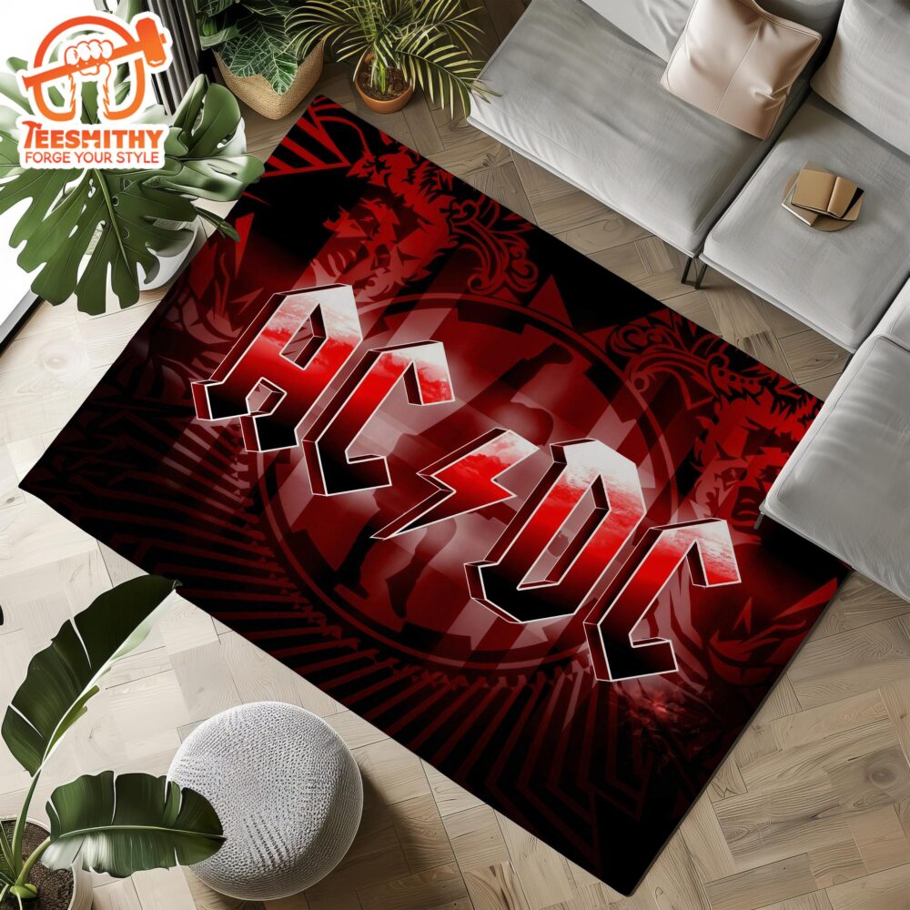 ACDC Ultimate Fan Edition Rug Iconic Retro Music Carpet, Perfect for Rock Enthusiasts