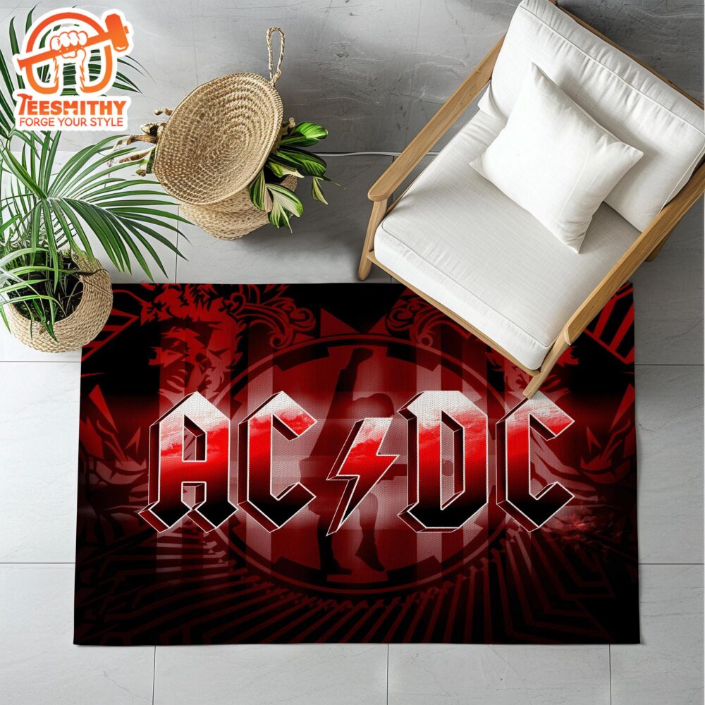 ACDC Ultimate Fan Edition Rug Iconic Retro Music Carpet, Perfect for Rock Enthusiasts