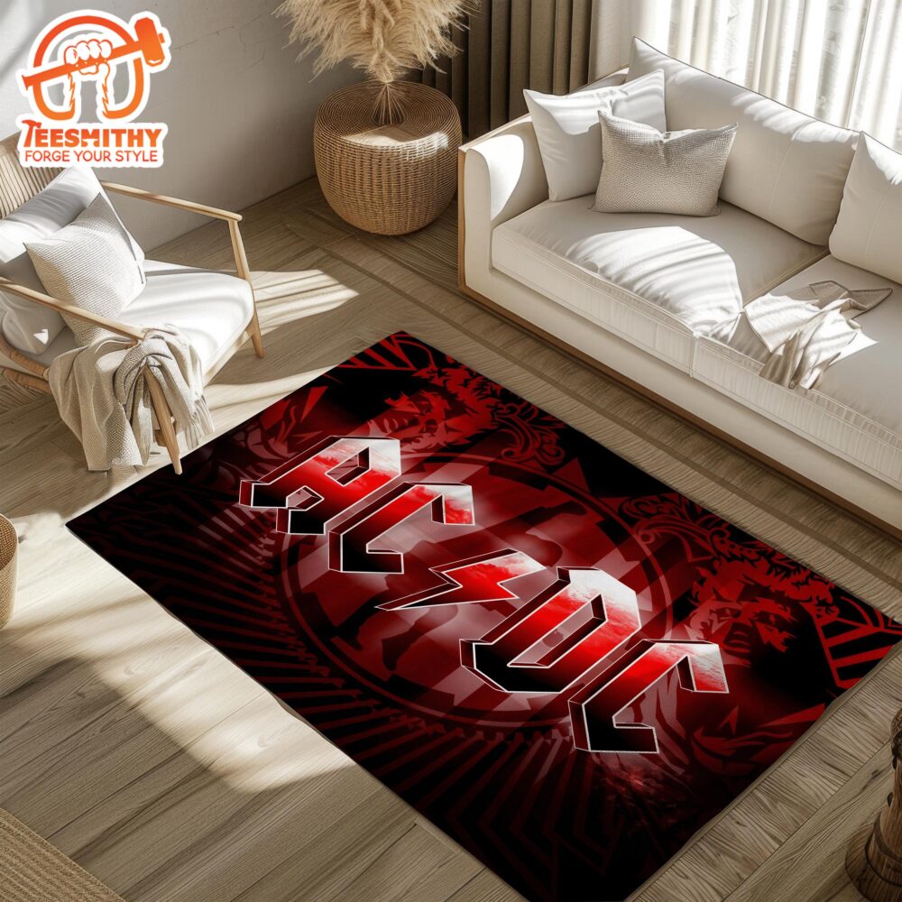 ACDC Ultimate Fan Edition Rug Iconic Retro Music Carpet, Perfect for Rock Enthusiasts