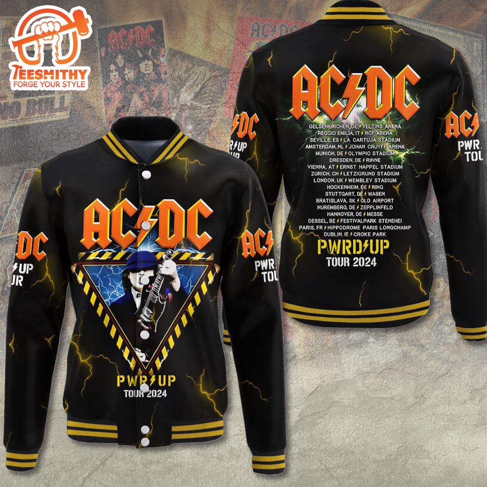 ACDC Varsity Jacket Tour Music 2024 Shirt