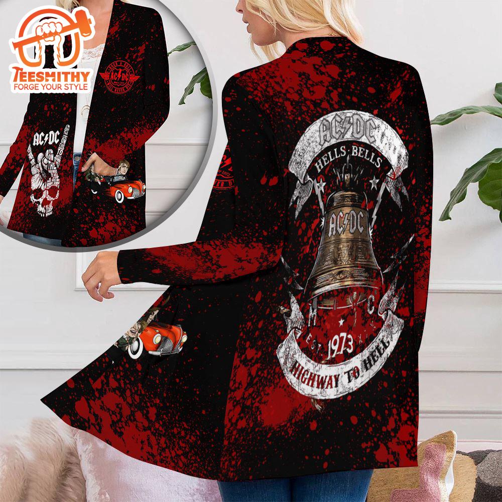 ACDC Women’s Patch Pocket Cardigan For Fans