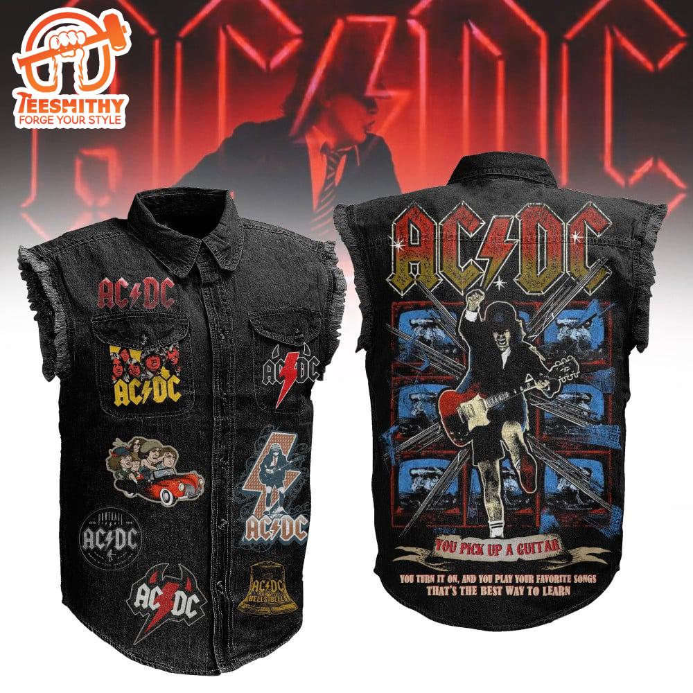 ACDC World Tour Sleeveless Denim Shirt