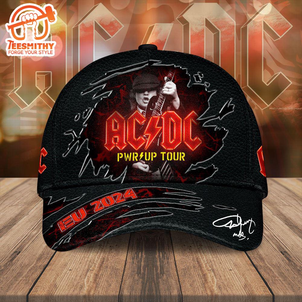 ACDC x Angus Young 2024 Logo New, 3D Classic Hat Cap Gift Xmas