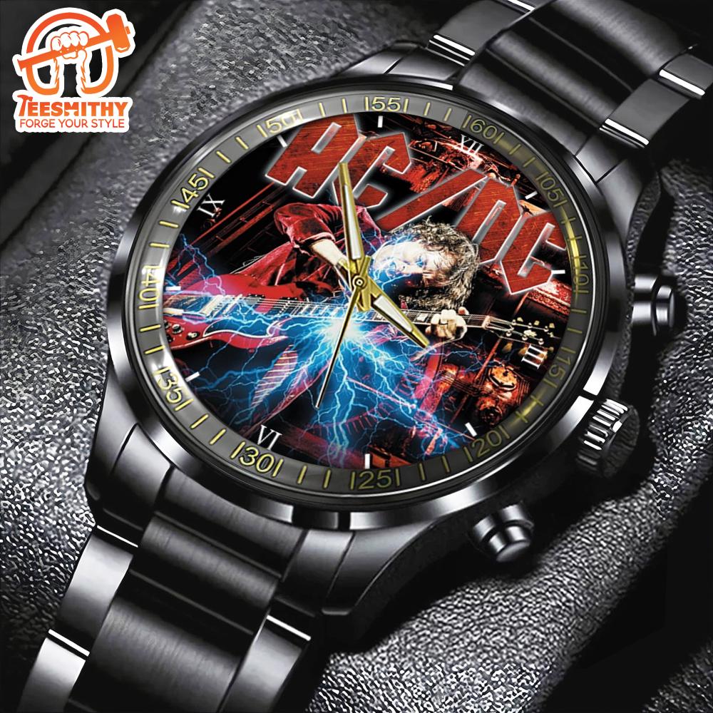 ACDC x Angus Young Black Stainless Steel Watch V1