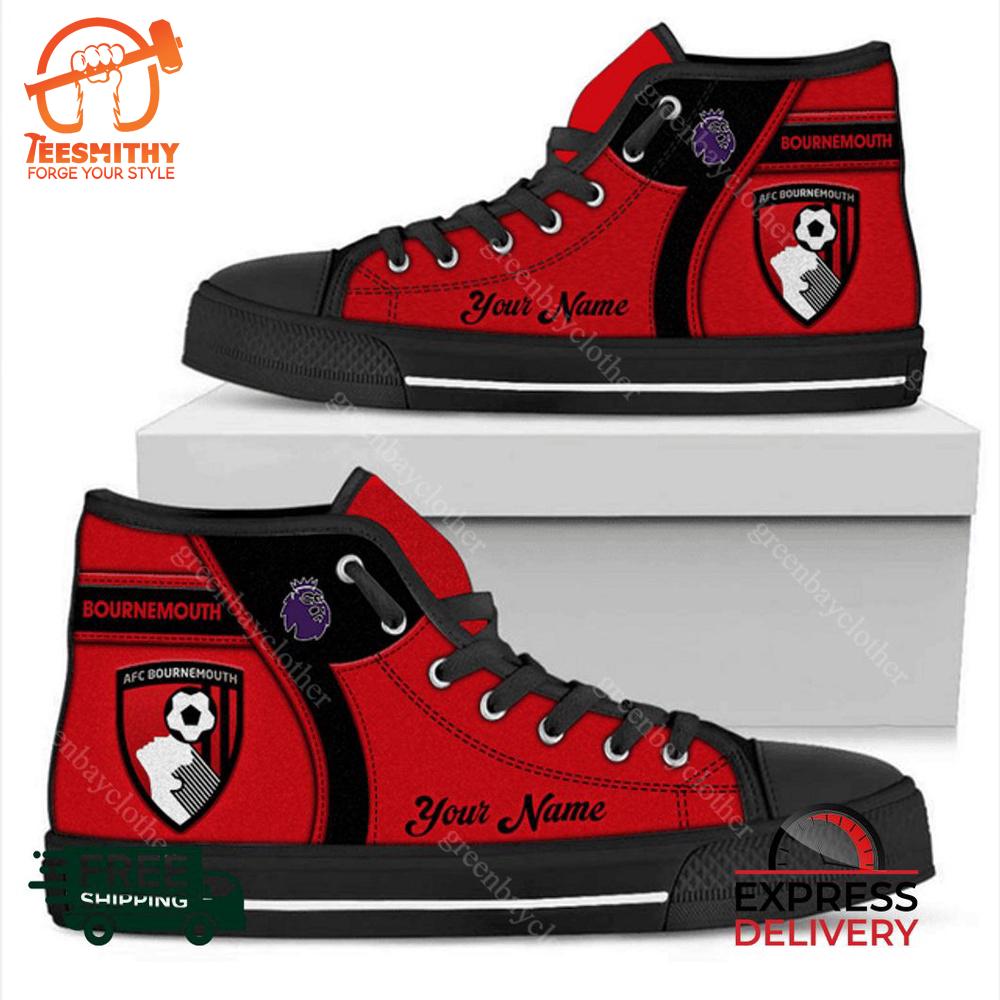 A.F.C. Bournemouth Personalzied High Top Canvas Shoes