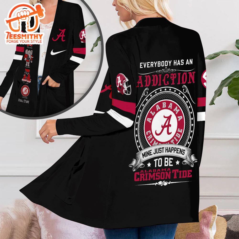 Alabama Crimson Tide Football Women’s Patch Pocket Cardigan Gift Christmas