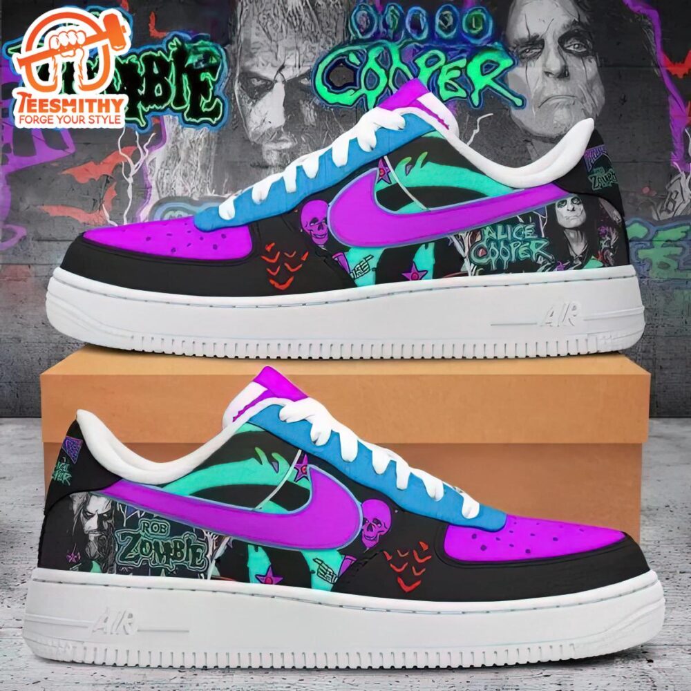 Alice Cooper Rob Zombie Collab 2024 Air Force 1 Shoes