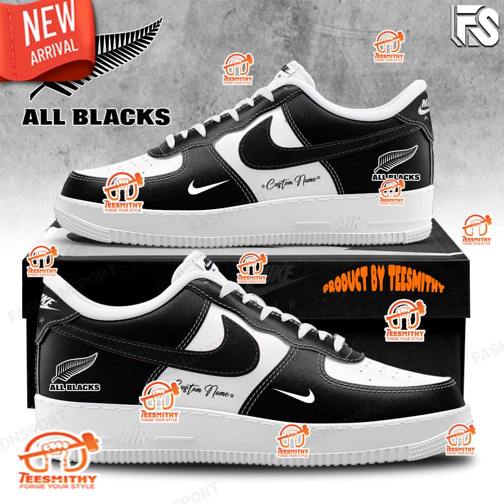 All Blacks Personalized Nike Air Force 1 Shoes