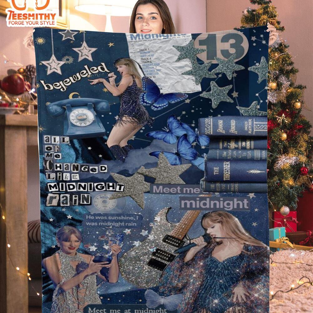 All Of Me Changed Like MIdnight Rain Taylor Swift Blanket , Christmas Blanket