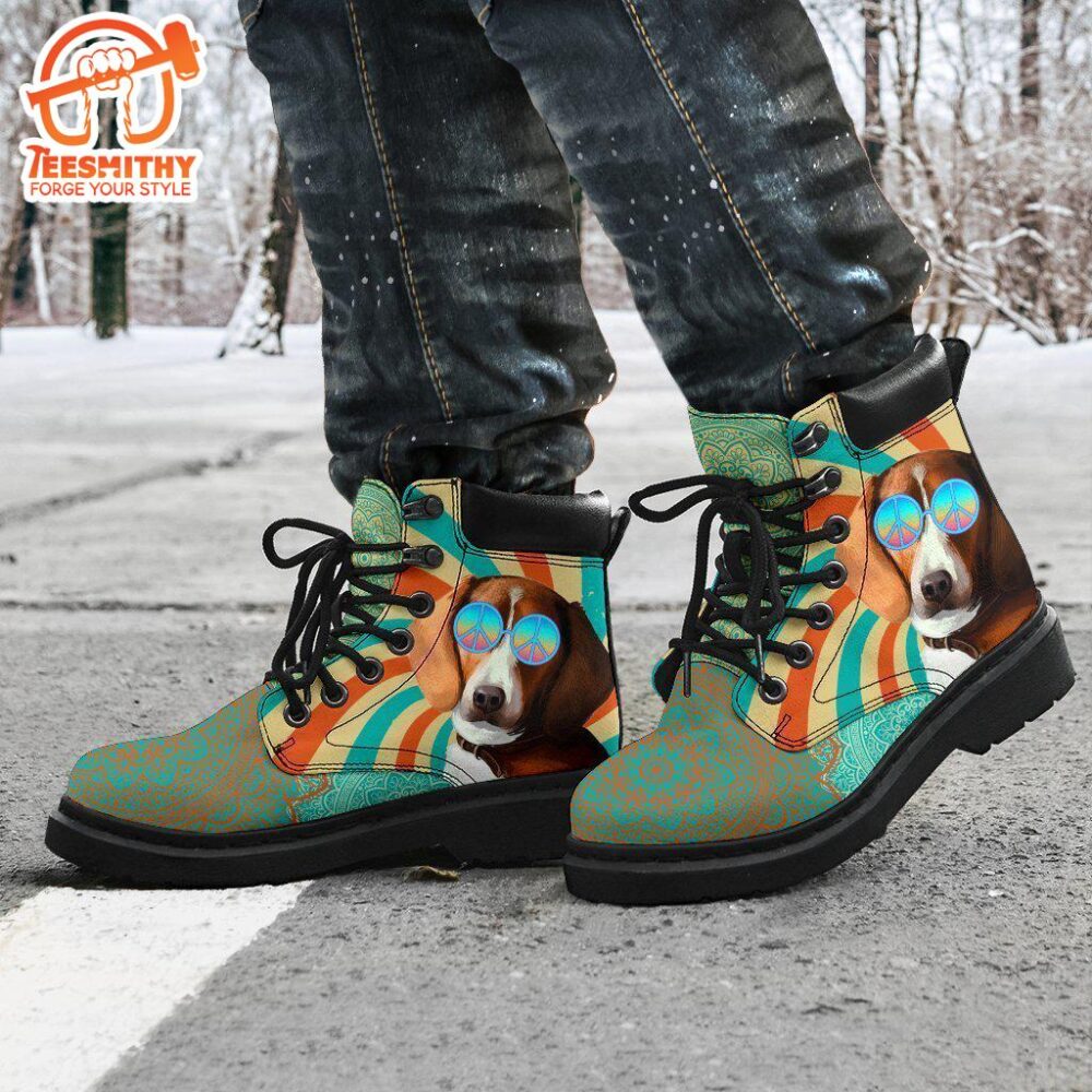 American Foxhound Dog Boots Shoes Funny Hippie Style