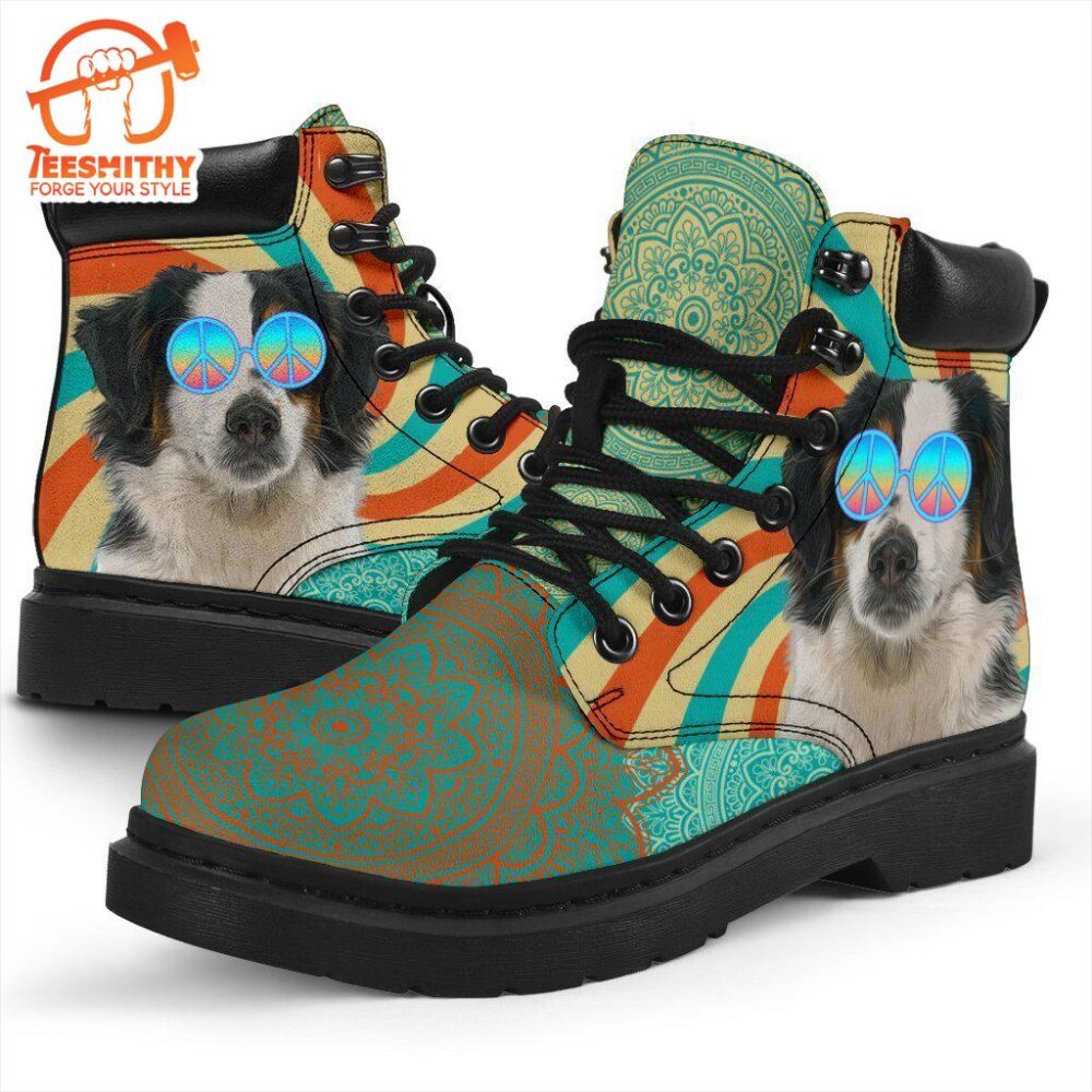 American Shepherd Dog Boots Shoes Funny Hippie Style