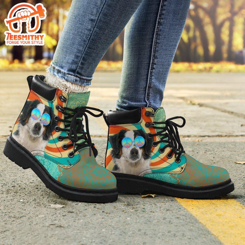 American Shepherd Dog Boots Shoes Funny Hippie Style