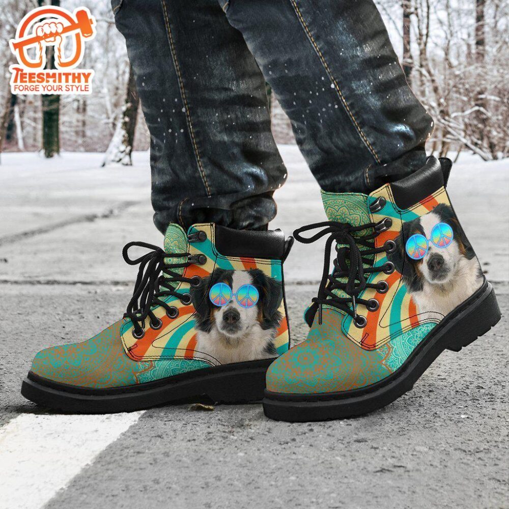 American Shepherd Dog Boots Shoes Funny Hippie Style