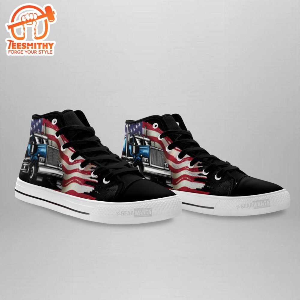 America’s Truck Driver High Top Shoes Custom