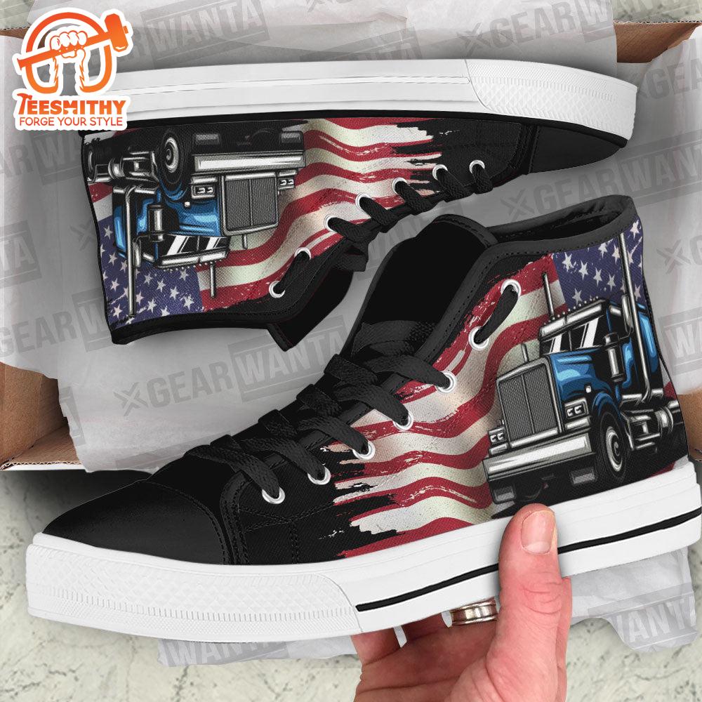 America’s Truck Driver High Top Shoes Custom