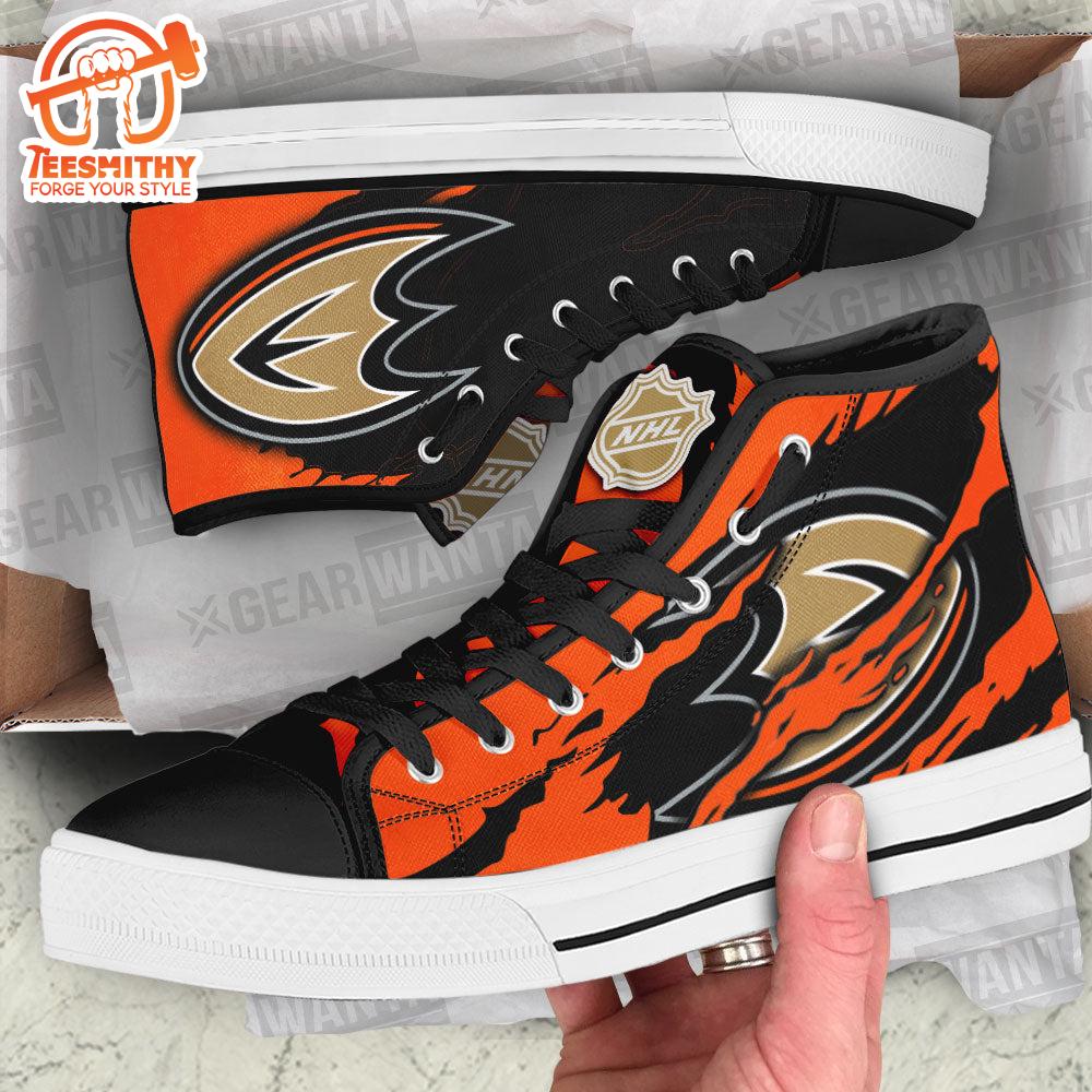 Anaheim Ducks High Top Shoes Custom For Fans