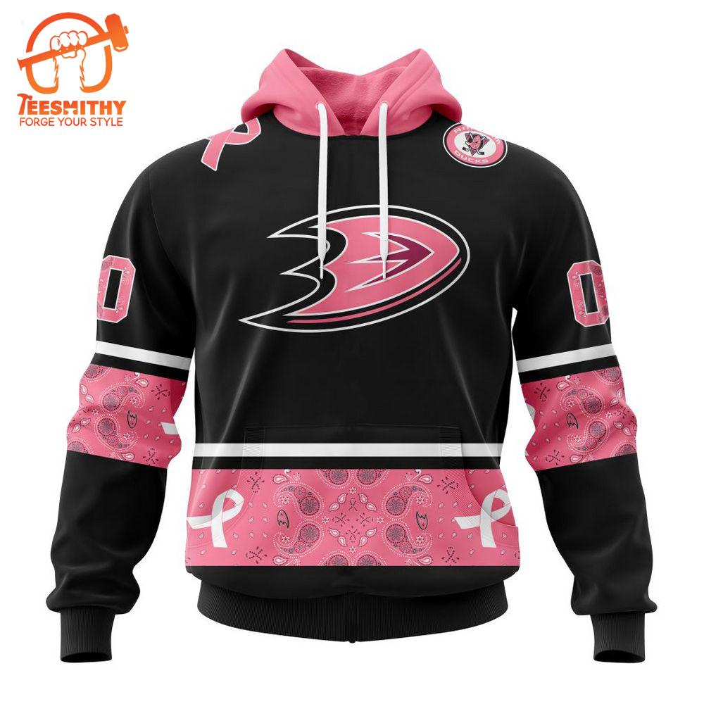 Anaheim Ducks Hoodie Specialized Design In Classic Style With Paisley! WE WEAR PINK BREAST CANCER Hoodie LV F7CU6AB5