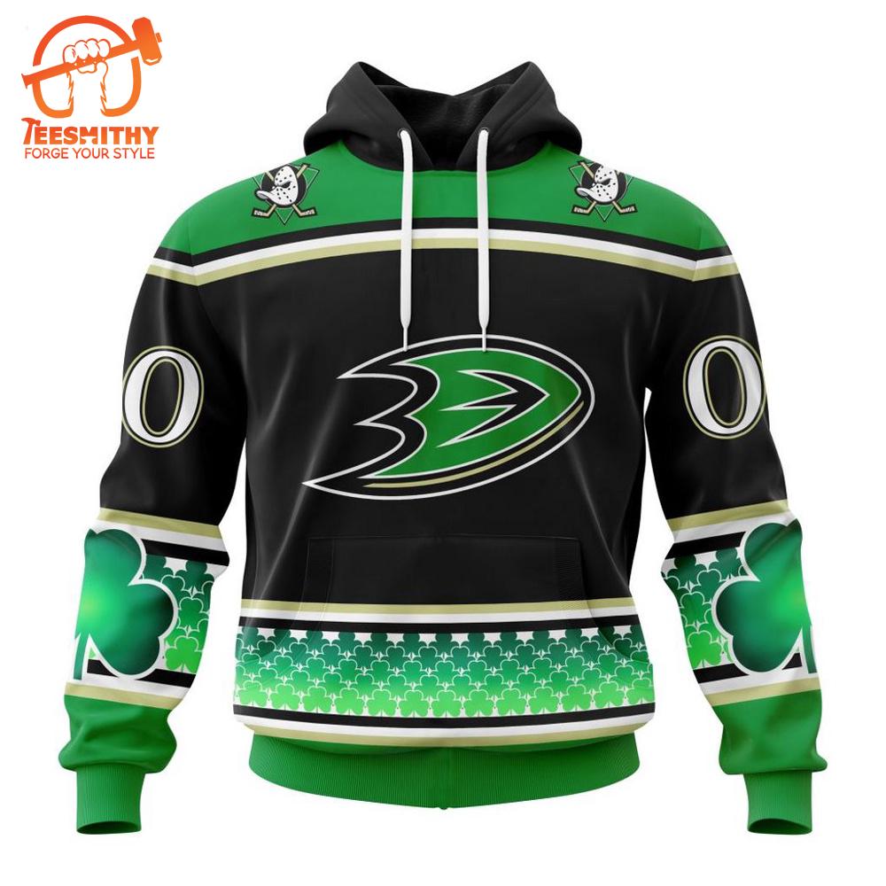 Anaheim Ducks Hoodie Specialized Unisex Kits Hockey Celebrate St Patrick’s Day Hoodie LV K5AVUZZA