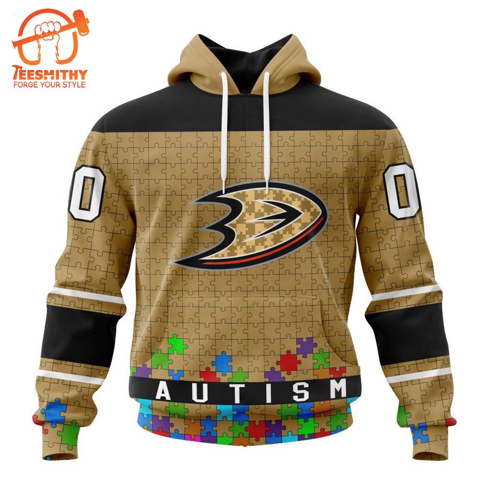 Anaheim Ducks Hoodie Specialized Unisex Kits Hockey Fights Against Autism Hoodie LV 0AYWR3QN