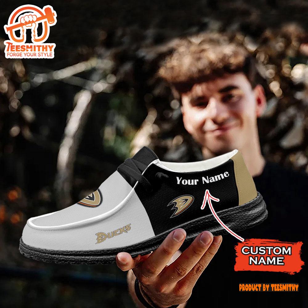 Anaheim Ducks NHL Hey Dude Shoes Custom Name Perfect Gift