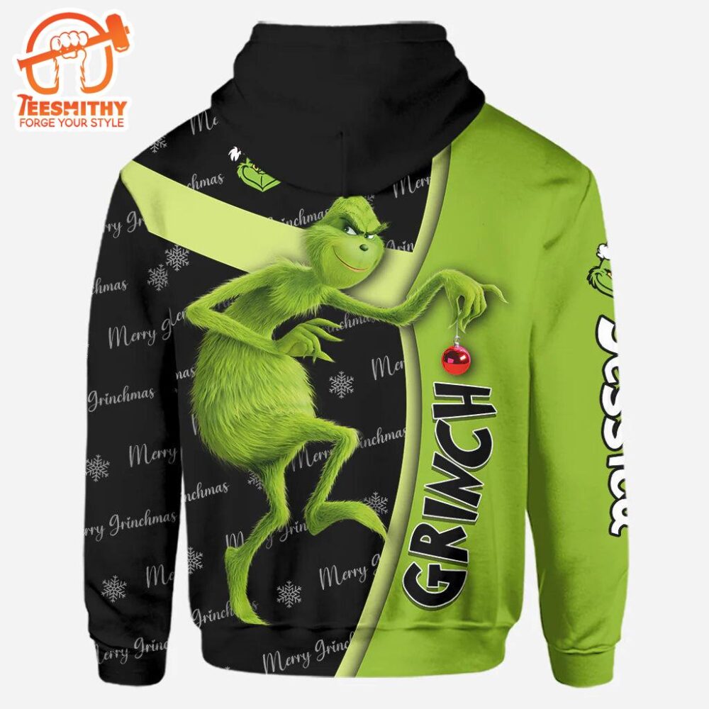 Any Name – Grinch Personalized Hoodie and Leggings