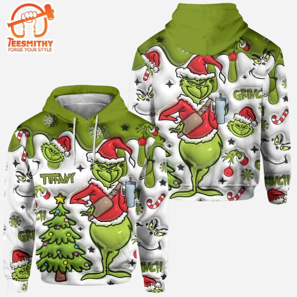 Any Name - Personalized Grinch Hoodie and Leggings