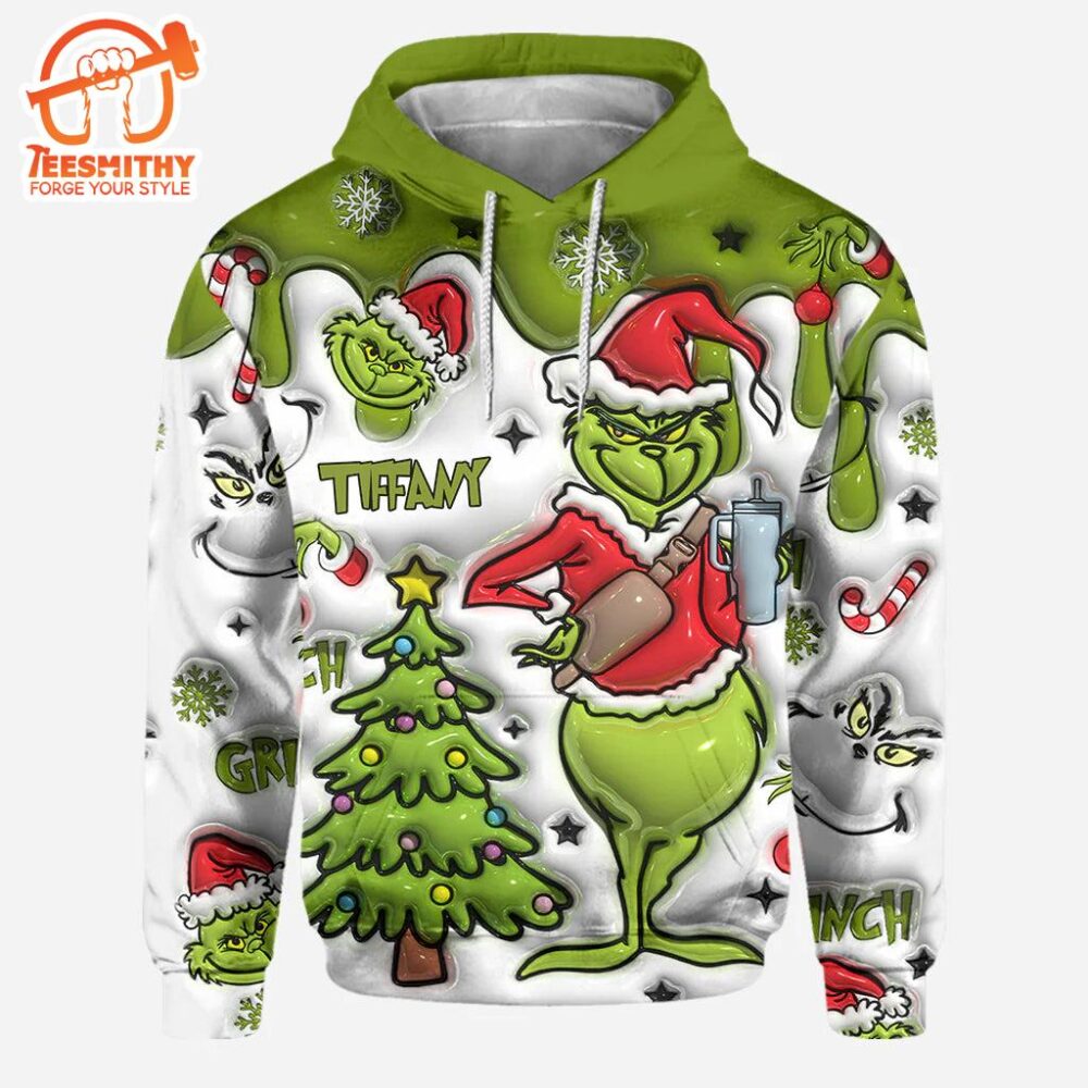 Any Name – Personalized Grinch Hoodie and Leggings