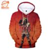 Apex Legends – Apex Legends Game Series Bloodhound Soldier Red All Over Printed Hoodie