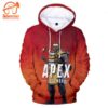 Apex Legends – Apex Legends Game Series Caustic Battle Royale Red All Over Printed Hoodie