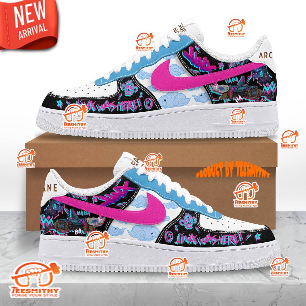 Arcane LOL Jinx Was Here Limited Edition Nike Air Force 1 Shoes