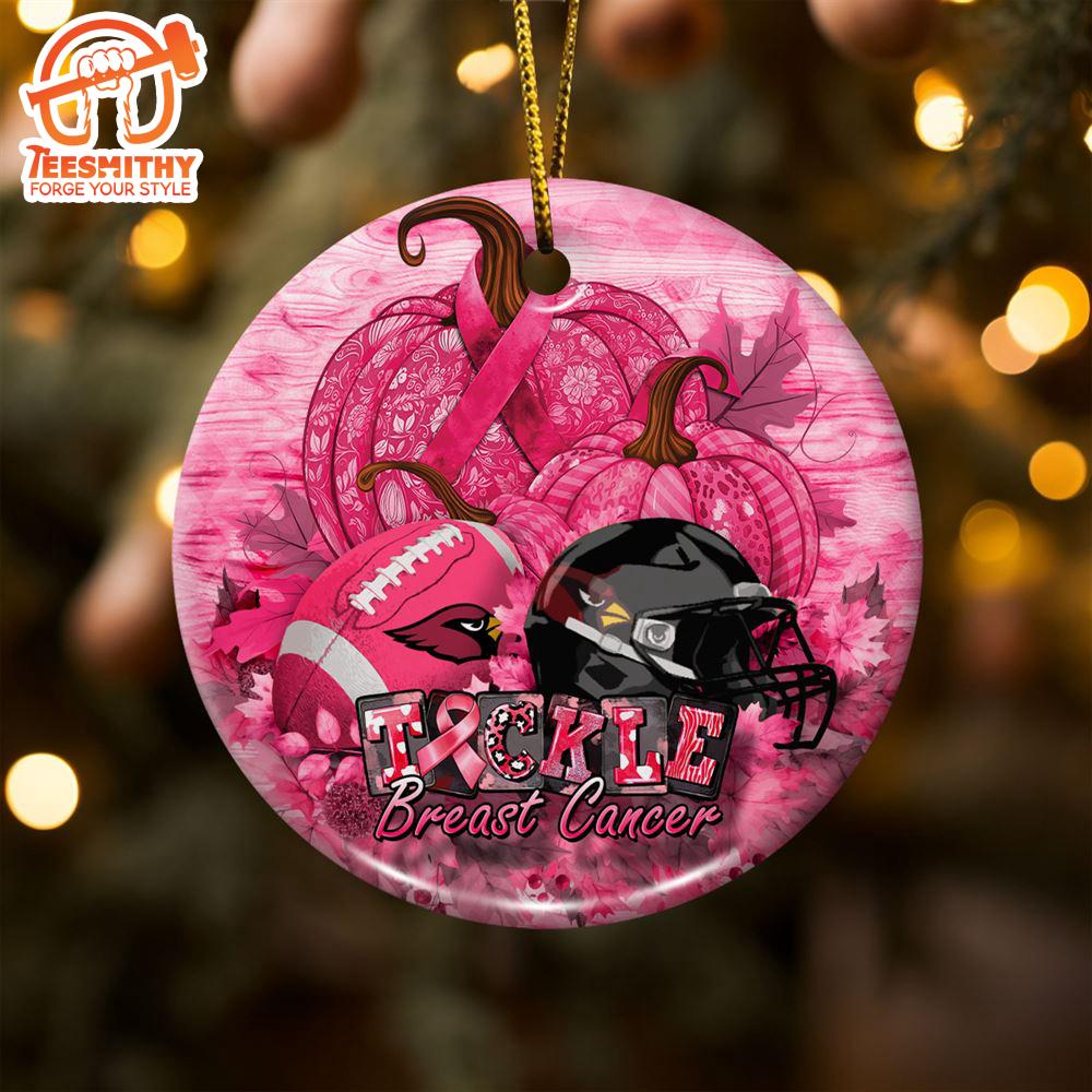 Arizona Cardinals  Breast Cancer And Sport Team Ceramic Ornament  – Breast Cancer Ornament