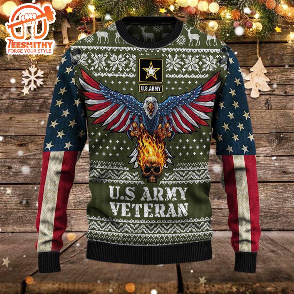 Armed Forces Army Military Vva Vietnam Veterans Day Gift For Father Christmas Ugly Sweater – Veteran Sweater