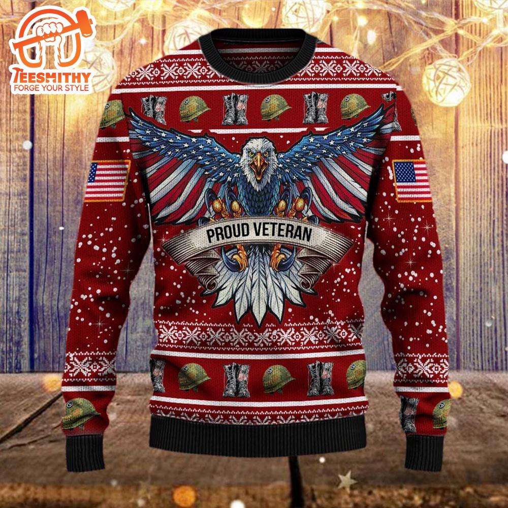 Armed Forces Army Usn Navy Usmc Marine Usaf Air Forces Uscg Coast Guard Military Vva Vietnam Veterans Day Gift For Father Dad Ugly Sweater Wool Sweater – Veteran Sweater