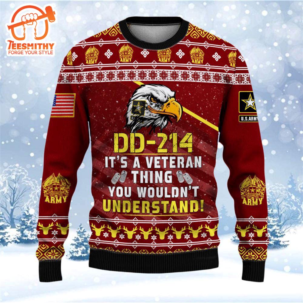 Armed Forces Army Veteran Military Soldier Ugly Sweater 3D – Veteran Sweater