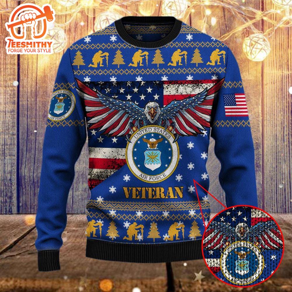 Armed Forces Usaf Air Forces Military Vva Vietnam Veterans Day For Father Dad Christmas Ugly Sweater – Veteran Sweater