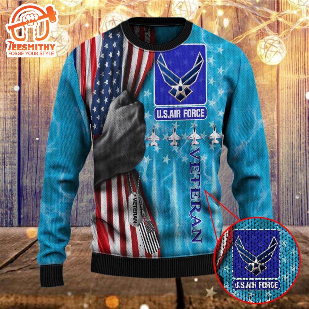 Armed Forces Usaf Air Forces Military Vva Vietnam Veterans Day Gift For Father Dad Christmas Ugly Sweater – Veteran Sweater