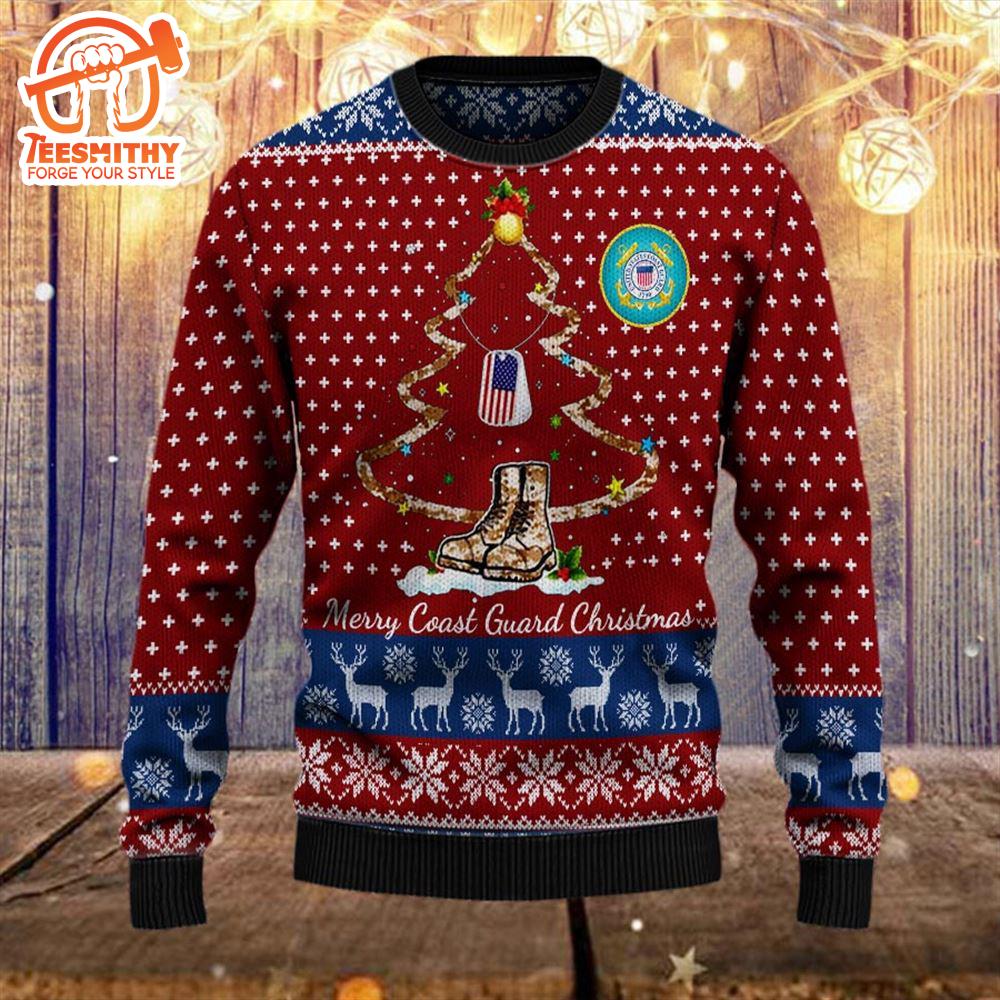 Armed Forces Uscg Coast Guard Military Vva Vietnam Veterans Day Gift For Father Ugly Sweater – Veteran Sweater